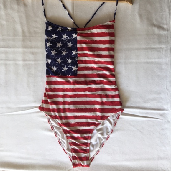 American flag one-piece bathing suit - Picture 2 of 3